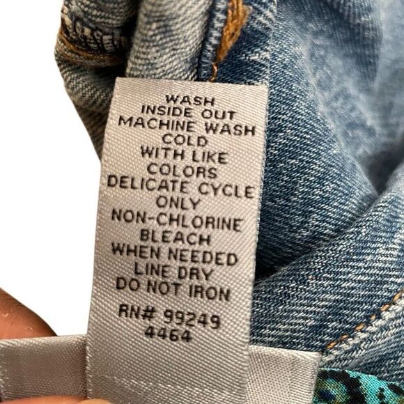 Catherines Womens Embellished Tunic Top 3X Teal Sleeve Artsy Boho Gypsy Pleated - Picture 4 of 7